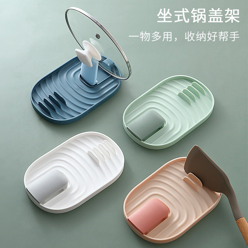 Folding pot lid rack, spatula rack, integrated storage rack, kitchen stove storage rack, chopstick and spoon rack