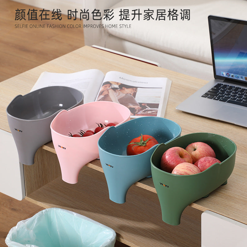 Yan Yu elephant drain basket Multi-purpose kitchen drain basket household fruit and vegetable basket plastic drain basket